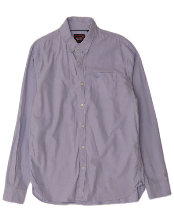 Camisa Superdry Hombre XL Algodón Azul
