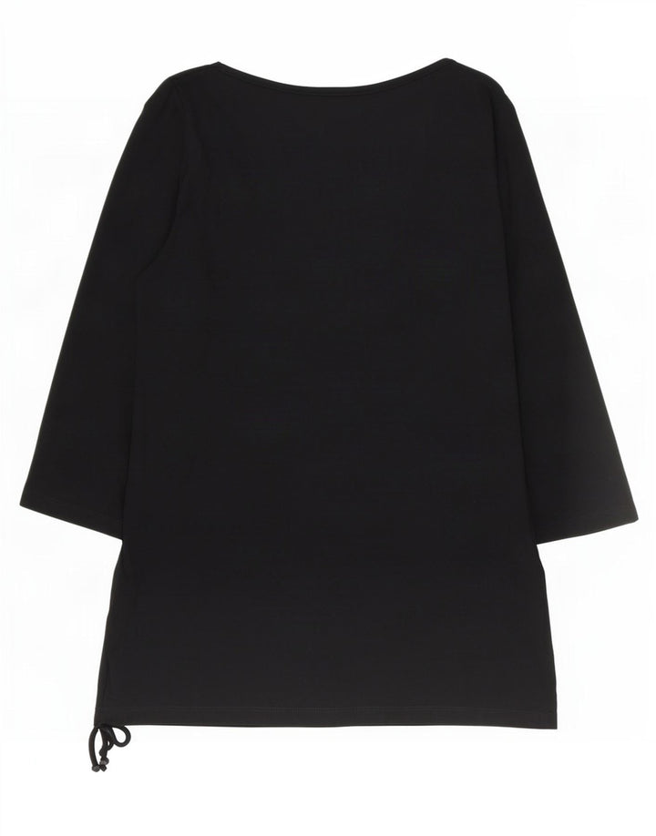 Marina Rinaldi Top para mujer manga 3/4 UK 44 Viscosa negra mediana