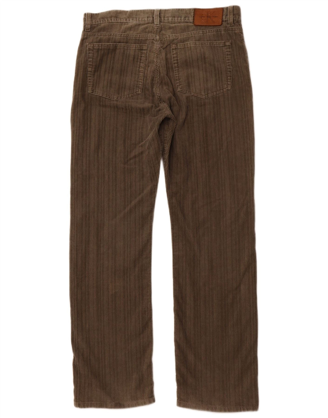 CALVIN KLEIN Pantalón recto de pana para hombre W33 L32 Algodón marrón