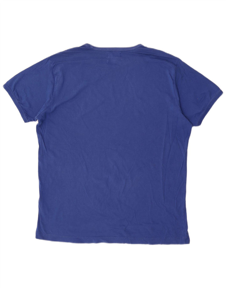 Diesel Hombre Regular Fit Graphic Camiseta Top XL Azul