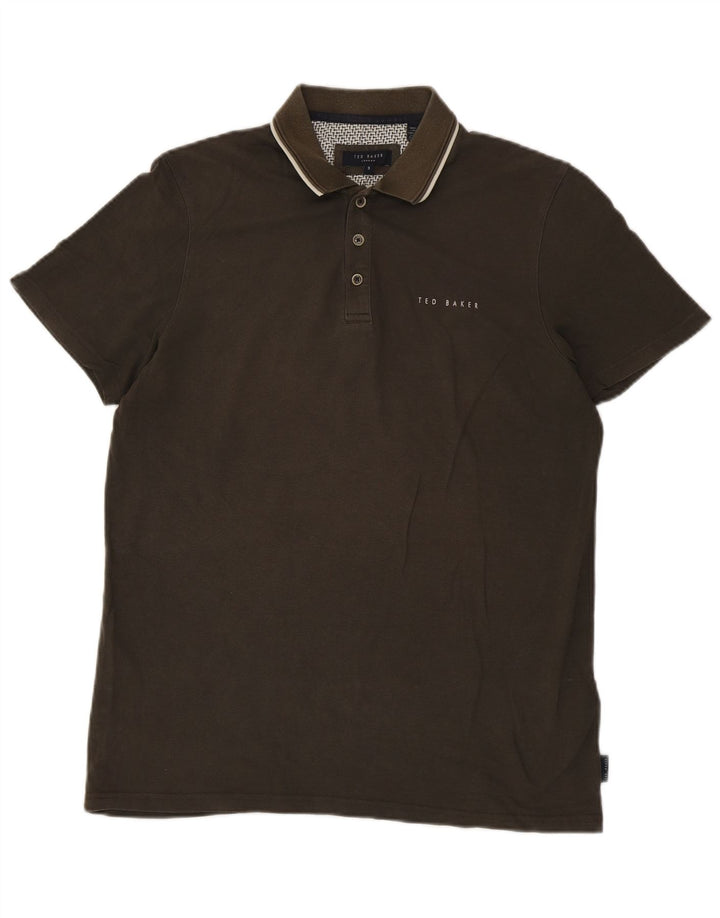 Ted Baker Polo para hombre talla 3 mediano caqui modal