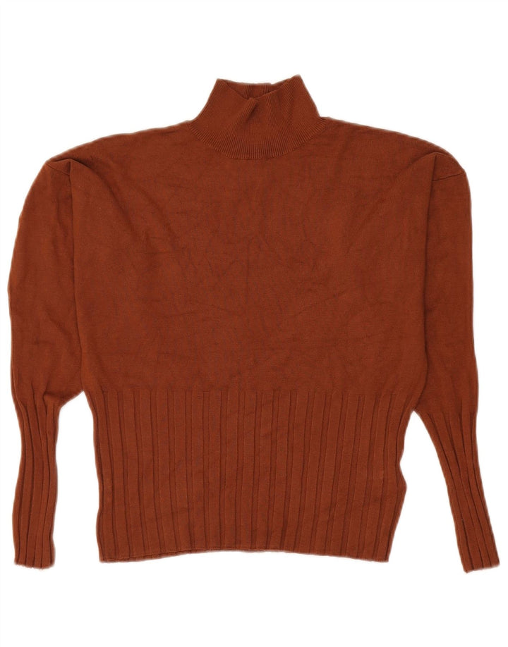 Marks & Spencer Jersey con Cuello Alto para Mujer UK 44 Large Viscosa marrón