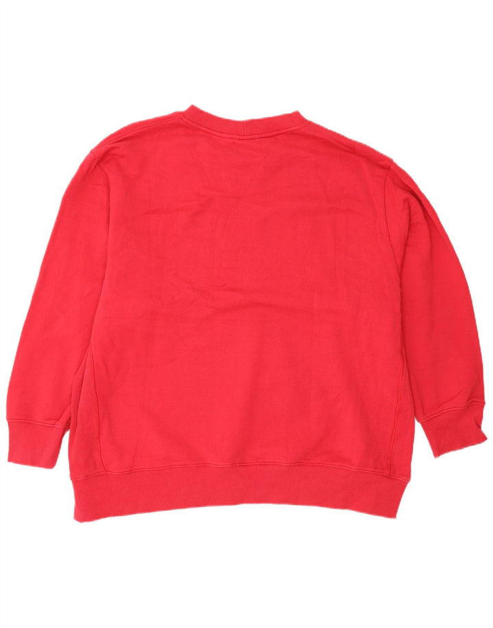 Zara Mujer Harvard Sudadera Extragrande Jersey UK 46 Grande Algodón Rojo