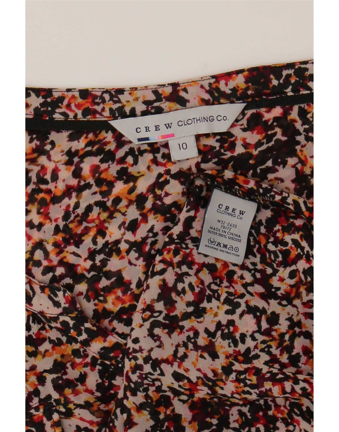 Crew Clothing - Blusa para mujer, diseño abstracto, talla 40, talla pequeña, multicolor