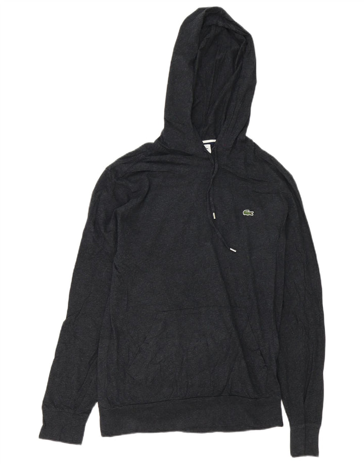 Lacoste - Sudadera con capucha para hombre, talla 4, algodón gris medio