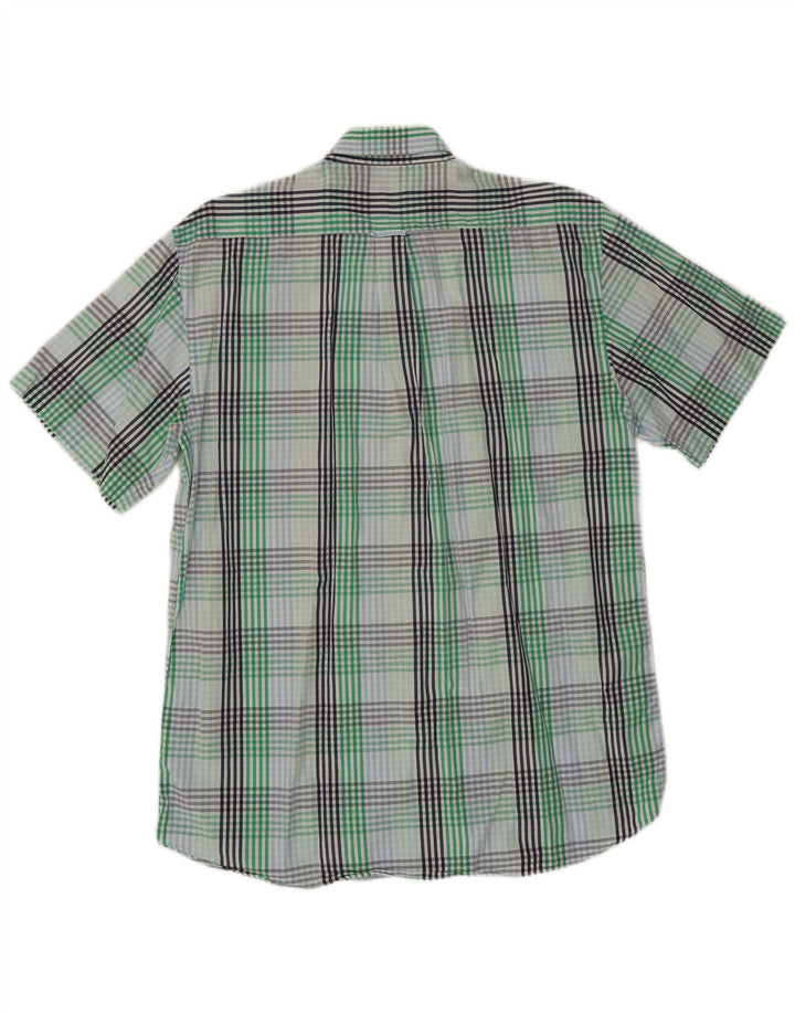 Gant Camisa Regular Fit De Manga Corta De Algodón A Cuadros Verde Grande Hombre
