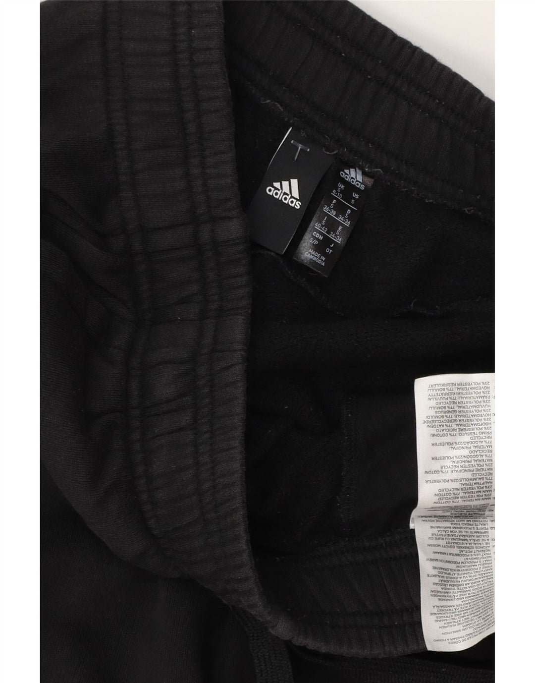 ADIDAS Pantalones de chándal para mujer Joggers UK 8/10 Small Black Cotton