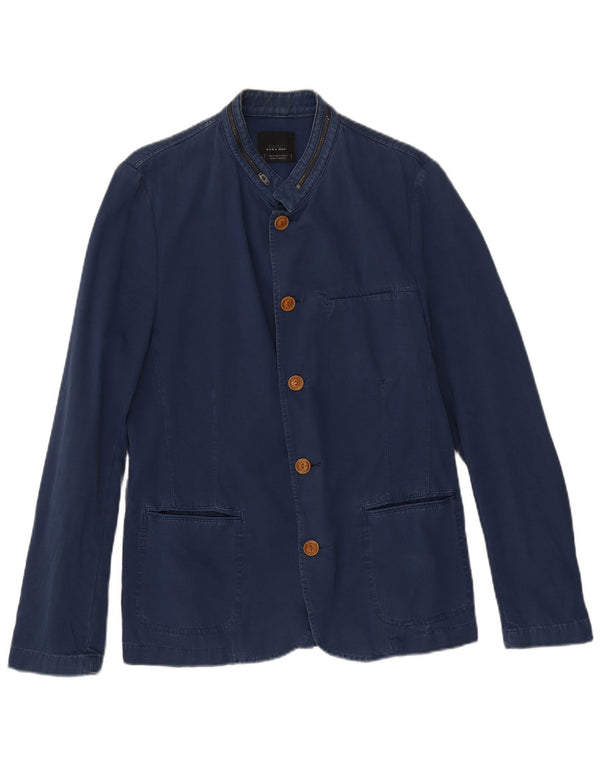 Zara Chaqueta Blazer De 5 Botones Para Hombre UK 38 Medium Azul Marino