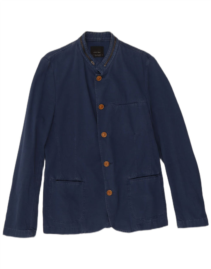 Zara Chaqueta Blazer De 5 Botones Para Hombre UK 38 Medium Azul Marino