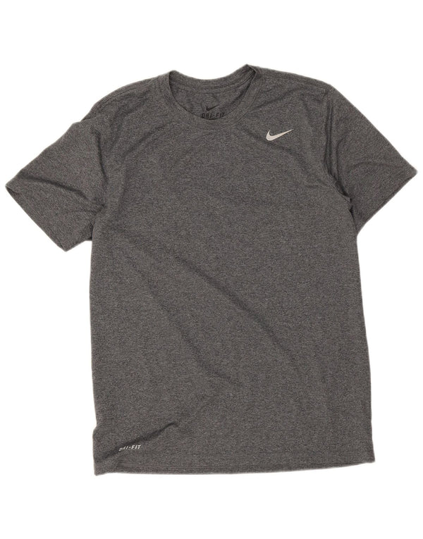 Camiseta Nike Dri Fit para hombre Top grande de poliéster moteado gris