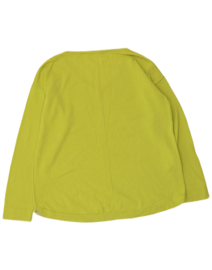 WHITE STUFF Jersey con cuello en V para mujer UK 44 Grande Algodón verde