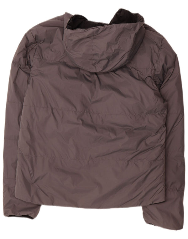 Chaqueta Acolchada Reversible Con Capucha Para Mujer Kappa UK 44 Nylon Gris Medio