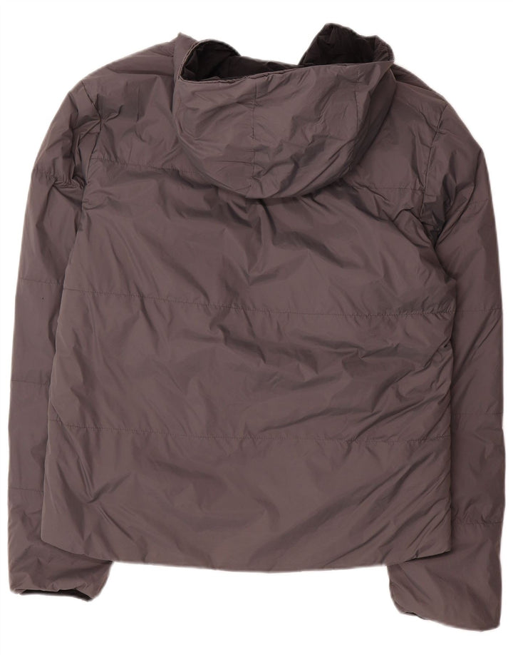 Chaqueta Acolchada Reversible Con Capucha Para Mujer Kappa UK 44 Nylon Gris Medio