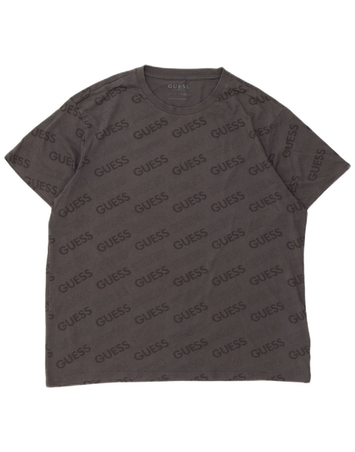 Guess Camiseta gráfica para hombre Top 2XL Algodón gris