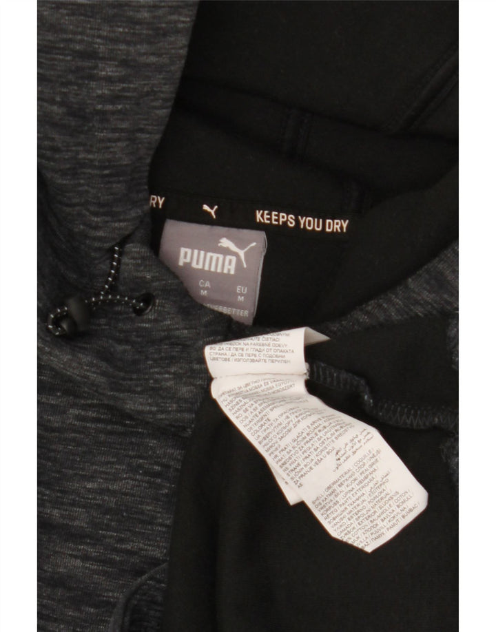 Puma Hombre Sudadera Con Capucha Jersey De Algodón Moteado Gris Medio