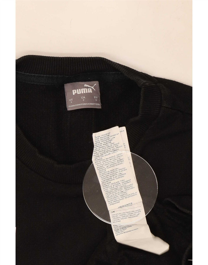 Puma Hombre Sudadera Gráfica Jersey Pequeño Algodón Negro