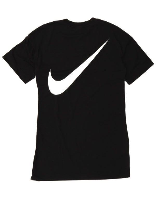 NIKE Vestido estilo camiseta gráfico para mujer UK 10 Small Poliéster negro