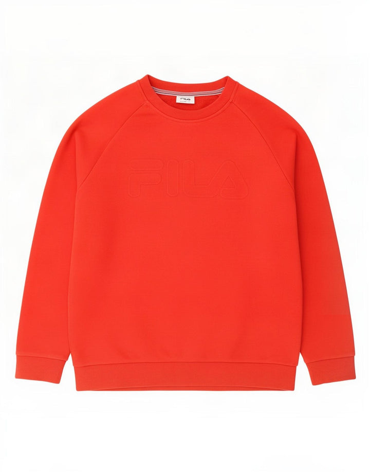 Fila Hombre Sudadera Jumper Grande Algodón Rojo