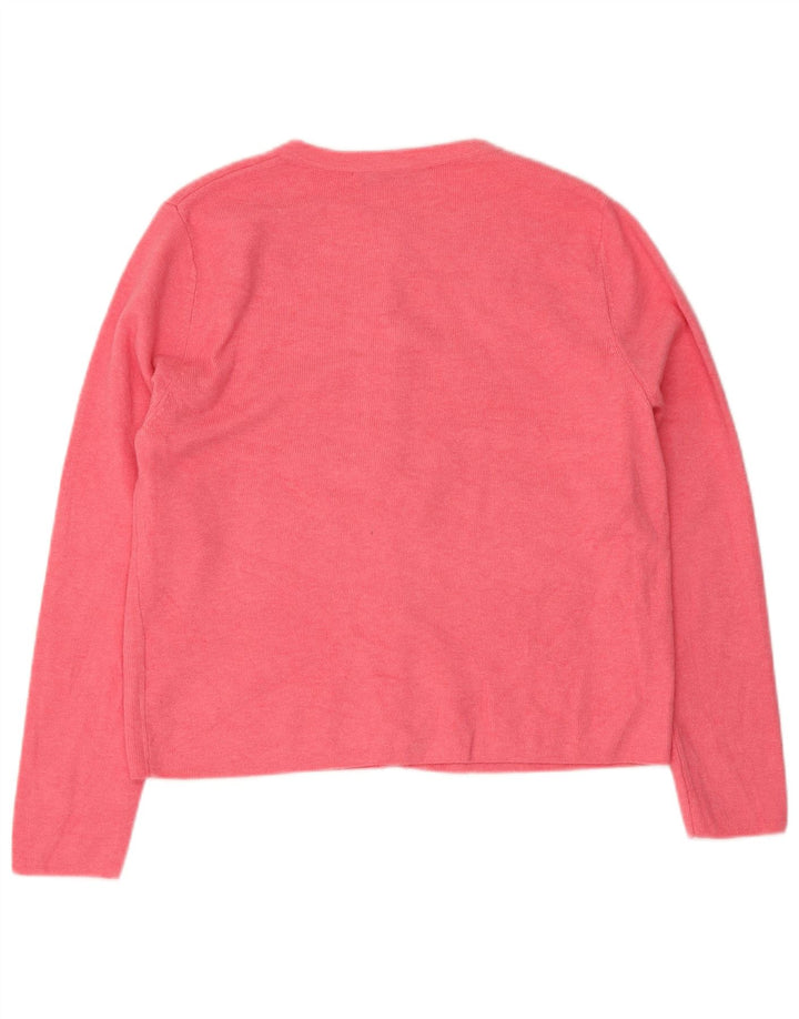 Zara Mujer Cárdigan Suéter UK 44 Grande Rosa Modal