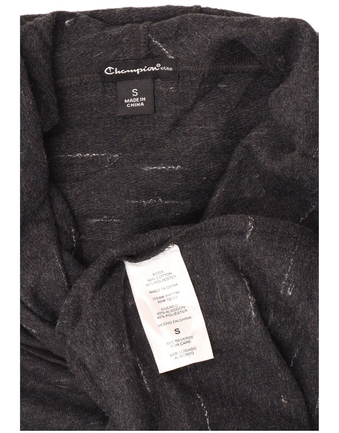 Champion Sudadera con capucha extragrande para mujer Reino Unido 10 Pequeño algodón moteado gris