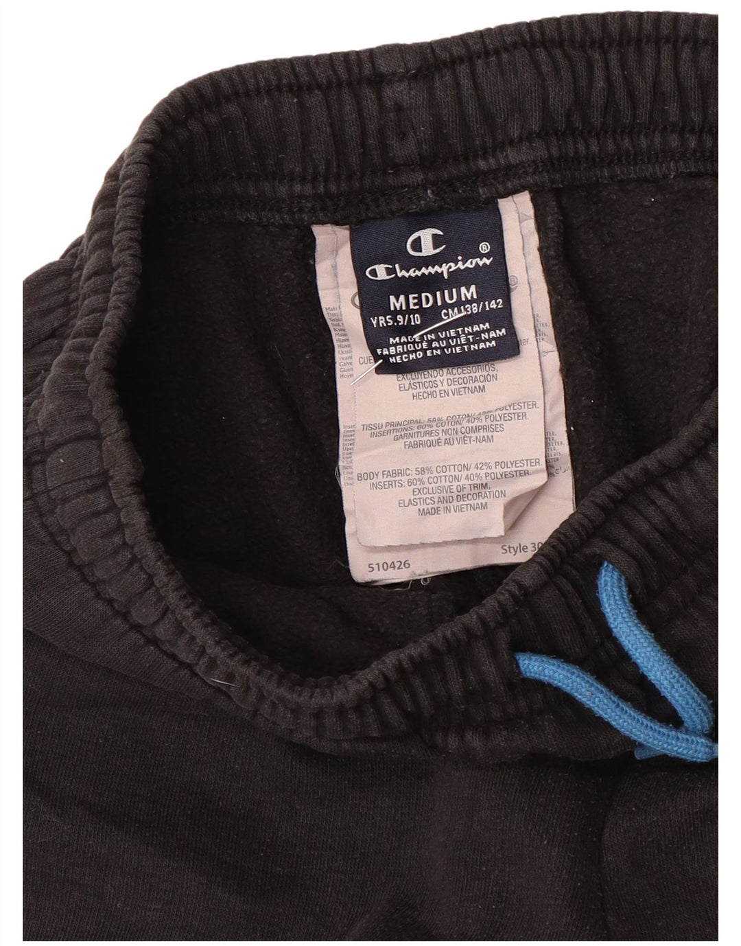 Champion Pantalones de chándal para niño Joggers 9-10 años Mediano Negro Algodón