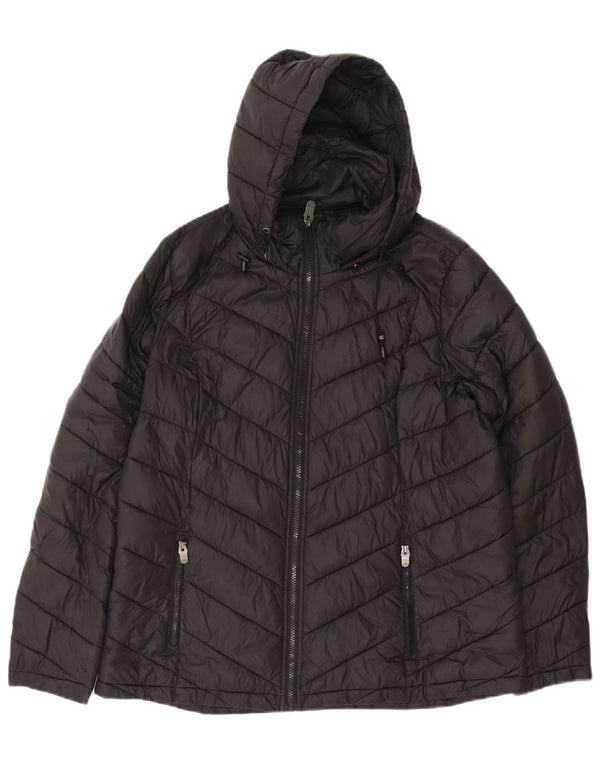 Chaqueta acolchada con capucha para mujer Fat Face UK 46 Large Nylon negro