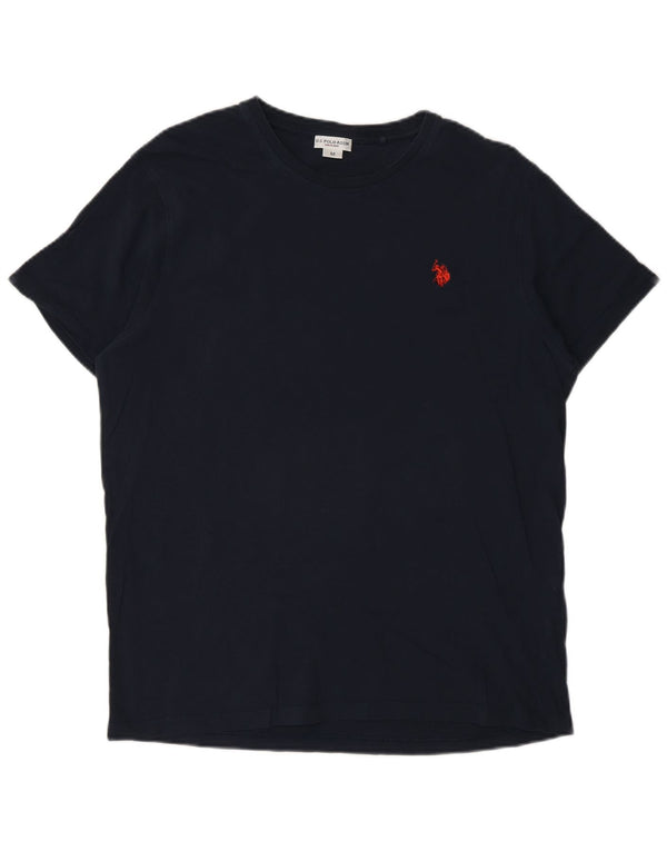 Asociación de Polo de EE. UU. Camiseta Hombre Top Medium Azul Marino Algodón
