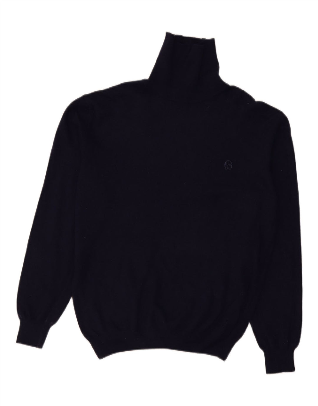 SERGIO TACCHINI Jersey con cuello vuelto para hombre, talla grande, lana azul marino