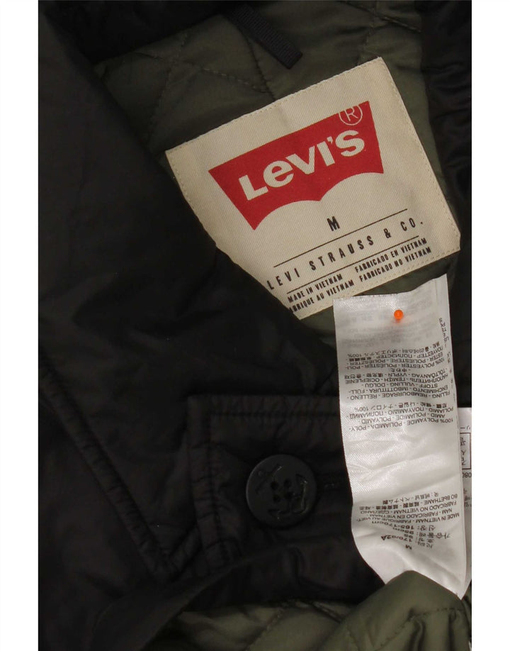 Levi's Chaqueta militar acolchada para hombre UK 38 Medium Black Nylon