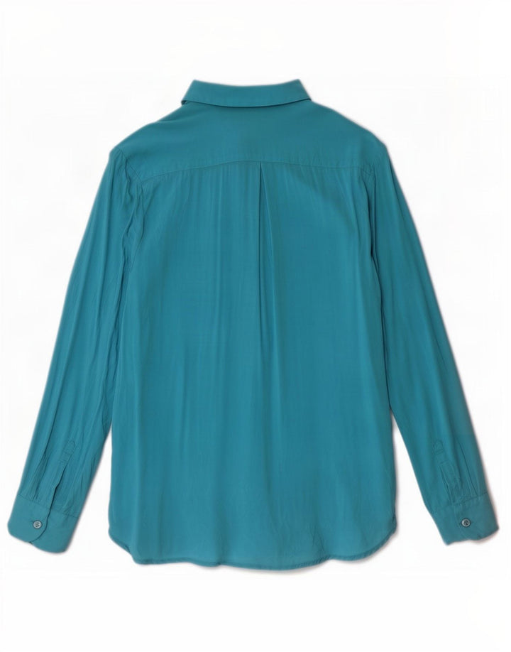 Camisa Benetton Mujer ES 40 Small Viscosa Azul