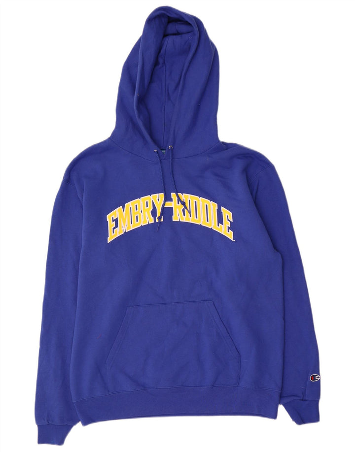Champion Sudadera Con Capucha Gráfica De Algodón Azul Medio