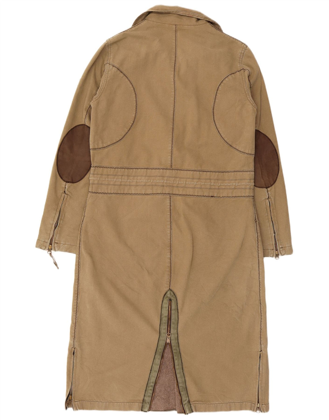 Karen Millen Abrigo para mujer US 6 Medio Beige Algodón
