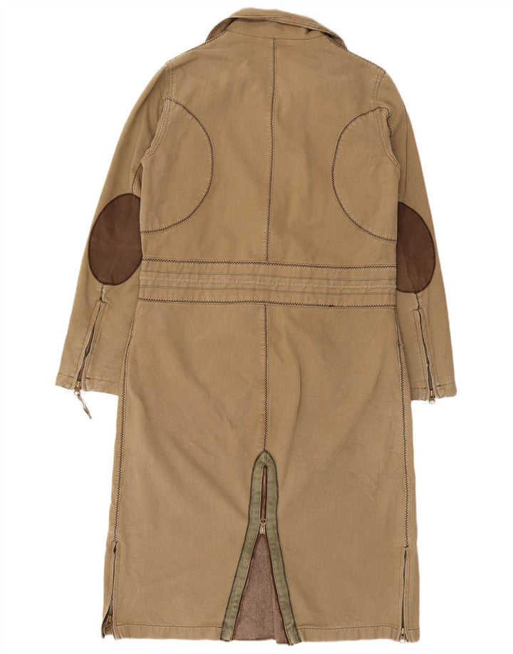 Karen Millen Abrigo para mujer US 6 Medio Beige Algodón