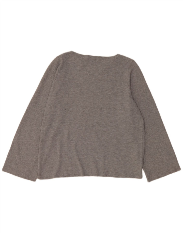 Zara Mujer Trafaluc Top Extragrande Manga Larga UK 10 Small Gris