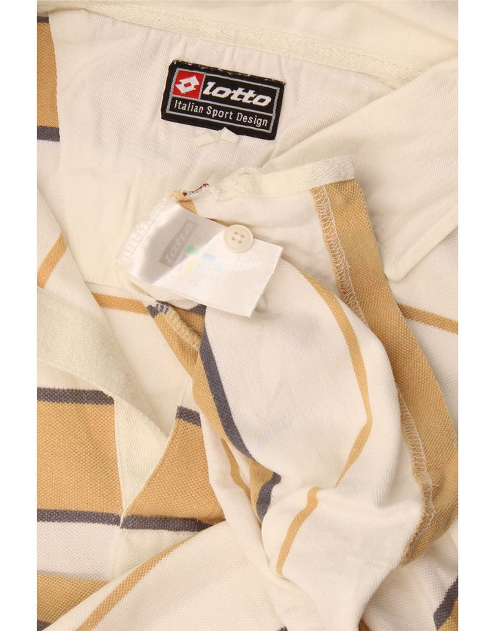Lotto Polo para hombre de rayas blancas grandes