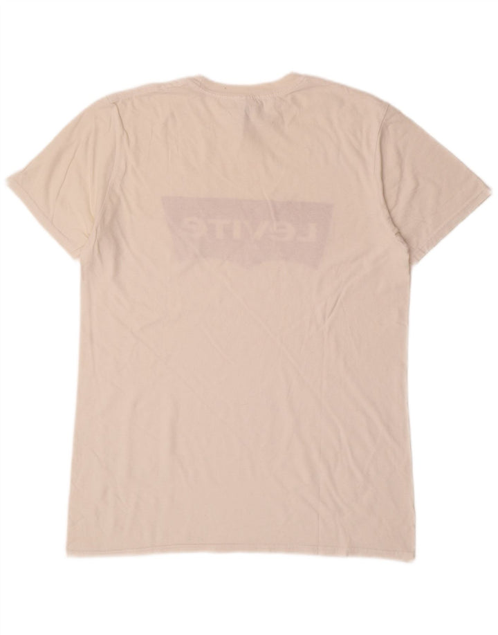 LEVI'S Camiseta gráfica para hombre Top Medium White Cotton