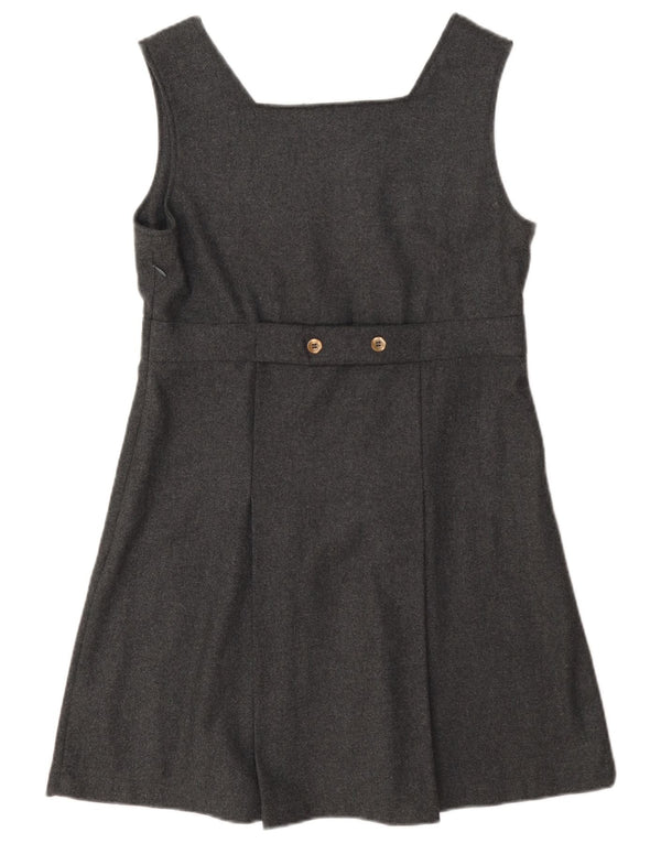 Vintage mujer sin mangas A-Line vestido Reino Unido 10 pequeño gris