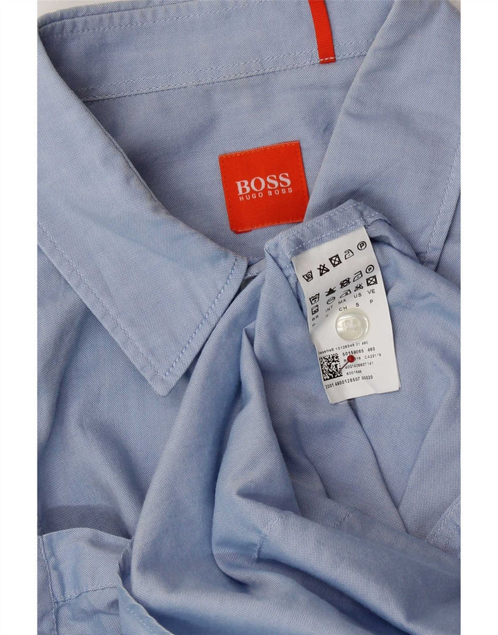 Camisa Hugo Boss Hombre Small Azul Algodón