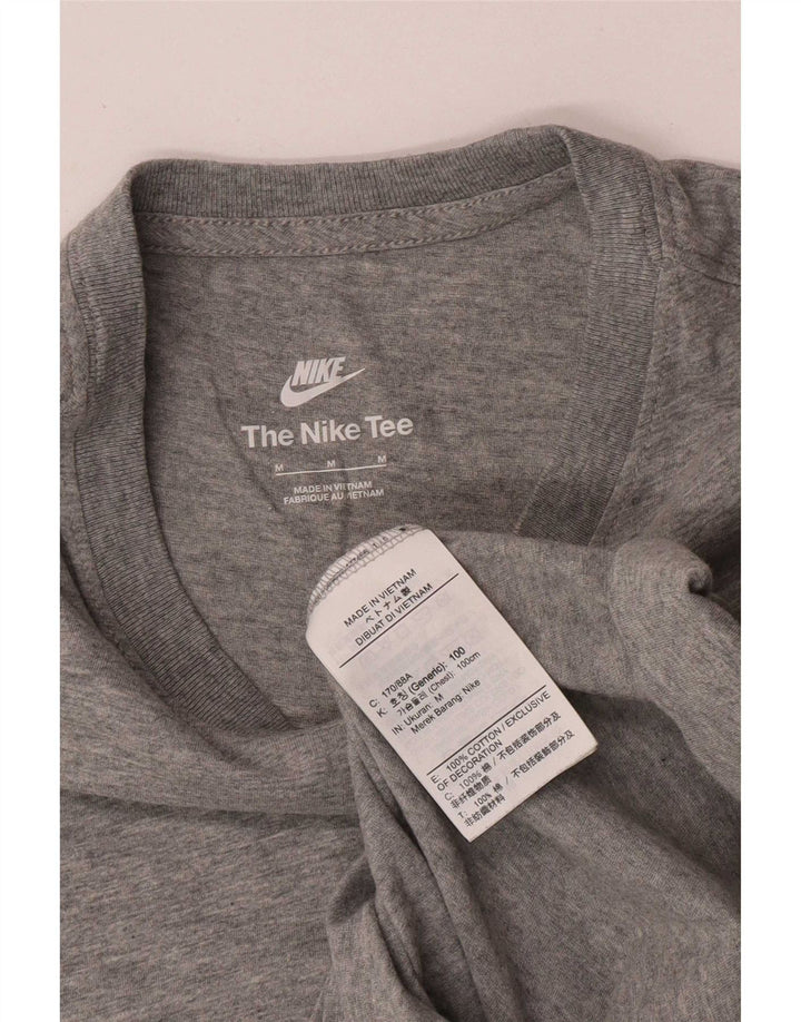 Camiseta Nike Hombre Top Gris Medio De Algodón Moteado