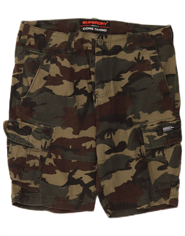 Superdry Shorts Cargo Para Hombre W36 Large Caqui Camuflaje Algodón Ejército