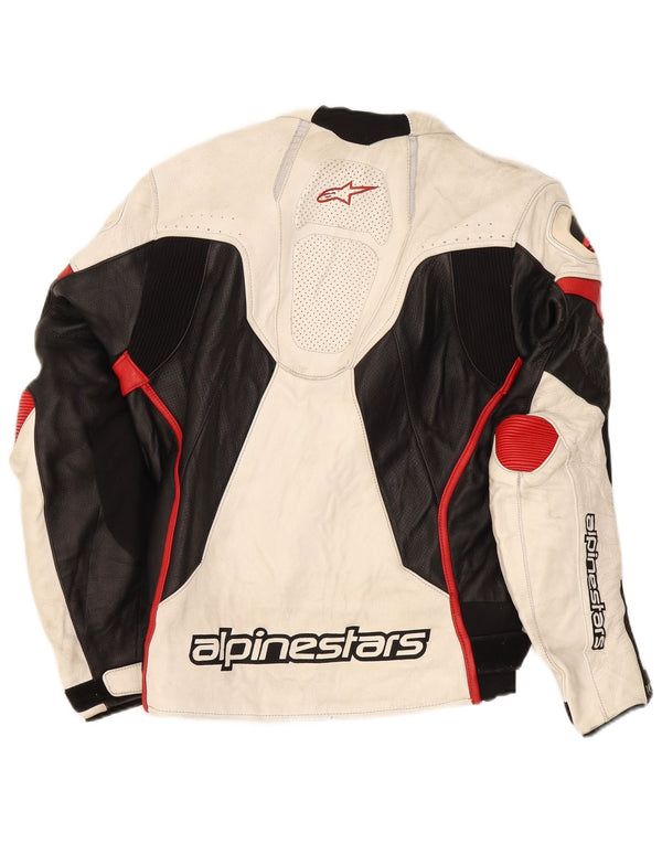 Chaqueta Alpinestars Graphic Racer para hombre Talla 52 Grande Blanco Colorblock