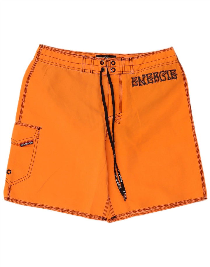 Energie Mens Graphic Cargo Bañador Shorts Pequeño Naranja Poliéster Playa