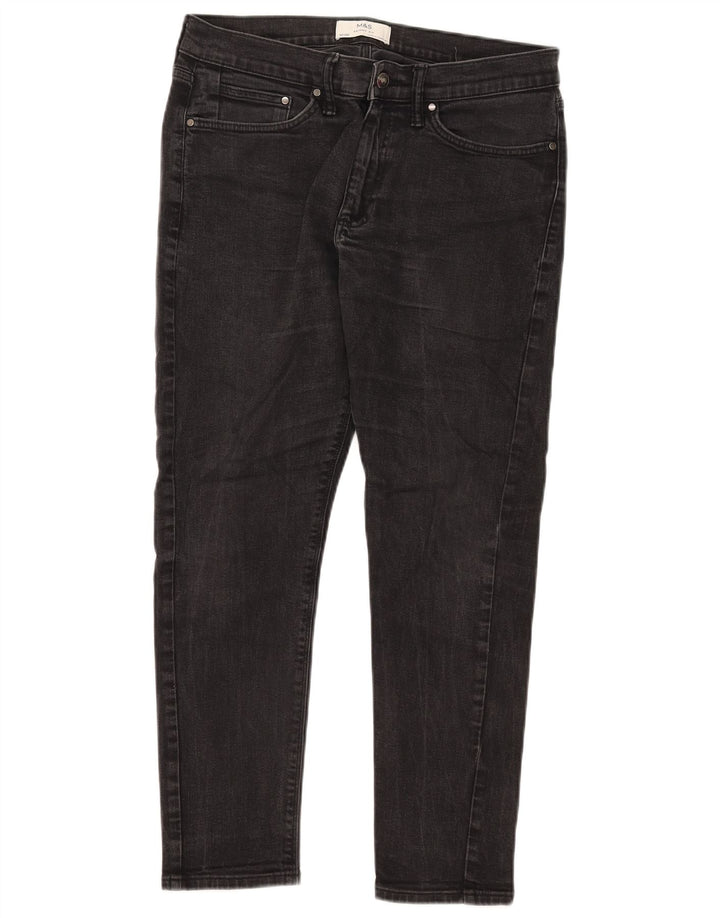Marks & Spencer Jeans ajustados para hombre W32 L29 Algodón negro