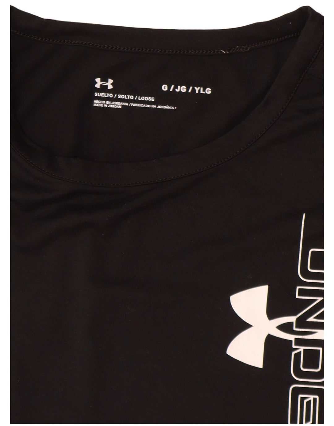 UNDER ARMOUR Camiseta holgada con gráfico para niños 11-12 años Grande Negro
