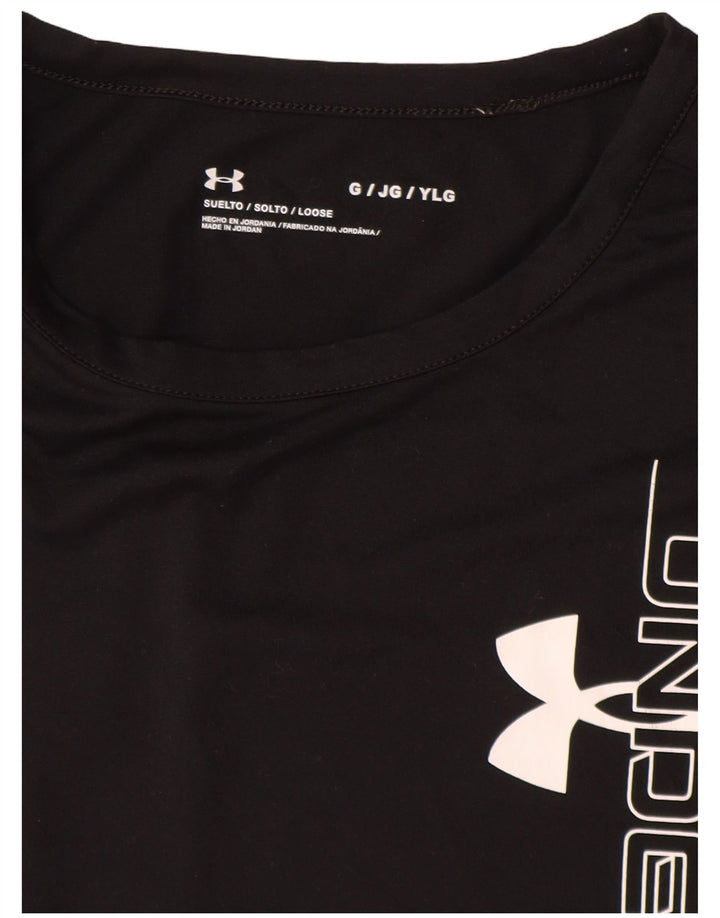 UNDER ARMOUR Camiseta holgada con gráfico para niños 11-12 años Grande Negro