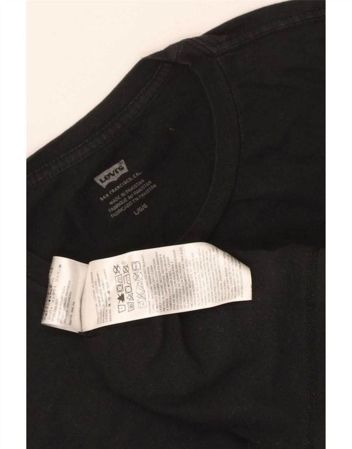Levi's - Camiseta para hombre, talla grande, algodón negro
