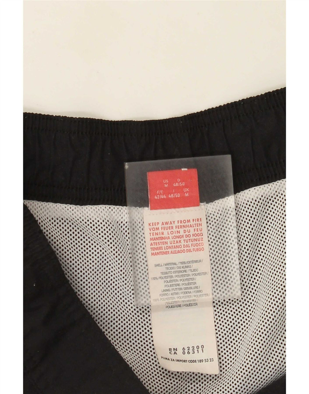 Puma Bañador con estampado gráfico de hombre en poliéster color block mediano en negro