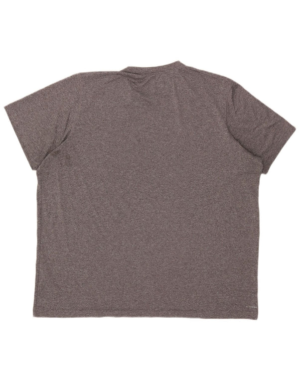 Reebok Camiseta para hombre Top 2XL Poliéster moteado gris