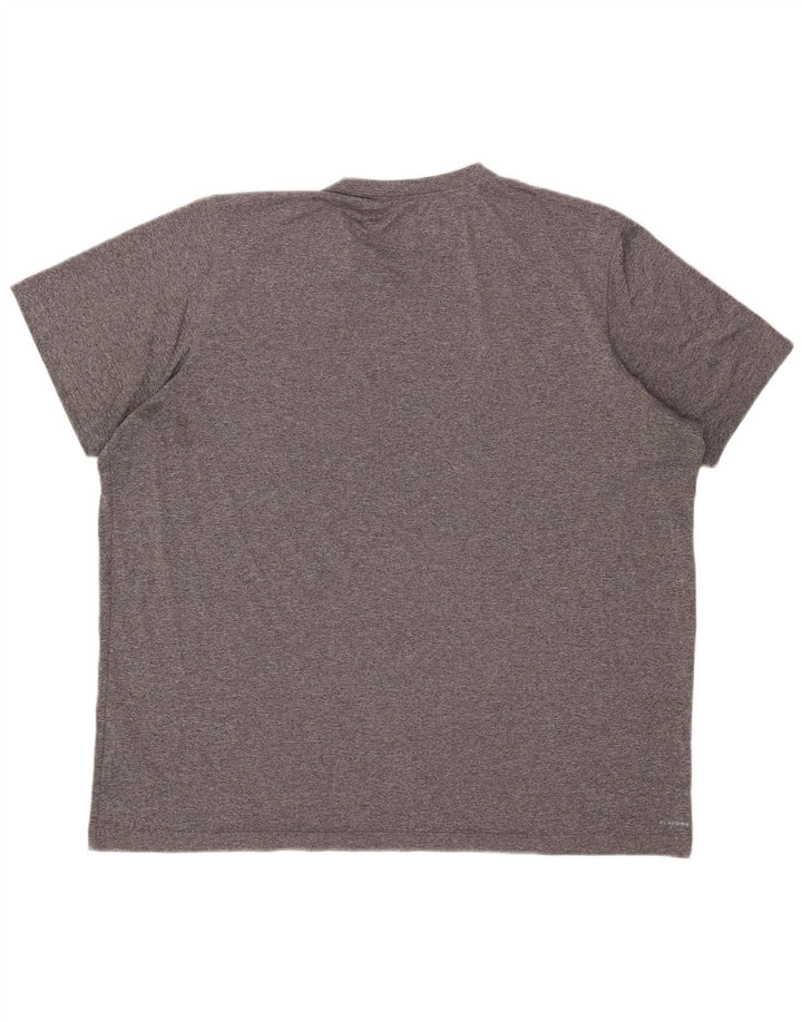 Reebok Camiseta para hombre Top 2XL Poliéster moteado gris