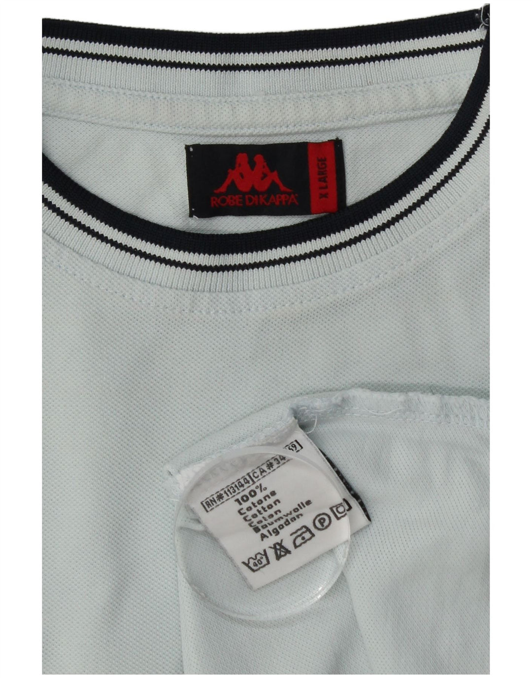 KAPPA Camiseta Hombre Top XL Algodón Azul